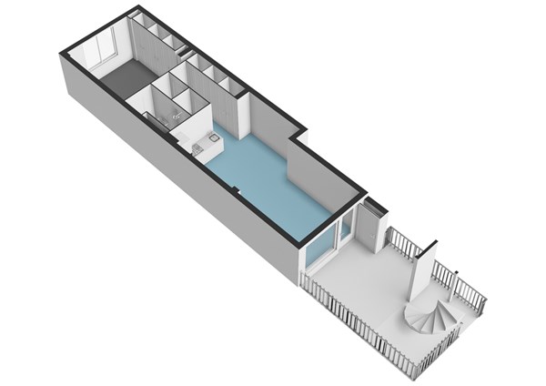 Floorplan - Nieuwpoortstraat 94A15, 1055 RZ Amsterdam